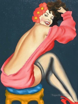 pin up girl nude 065 Oil Paintings